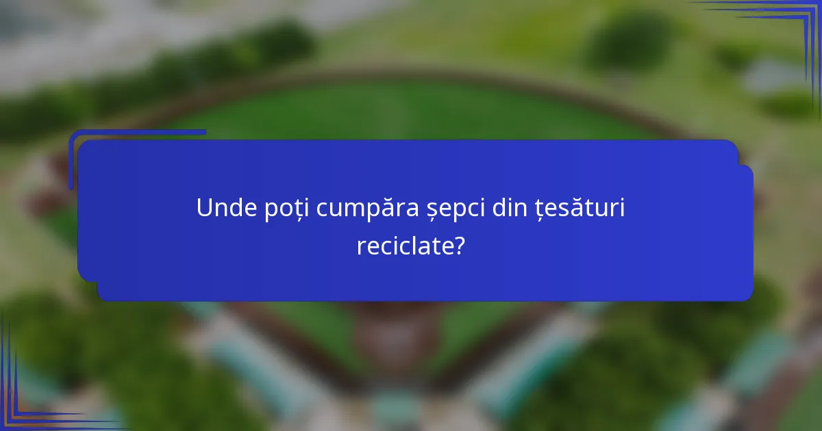 Unde poți cumpăra șepci din țesături reciclate?